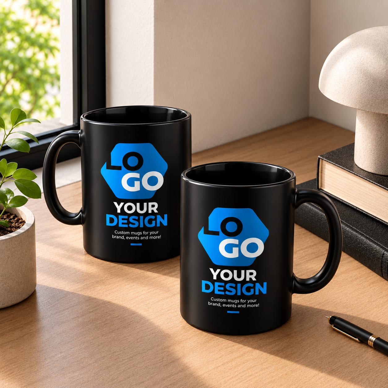 Black Ceramic Coffee Mug