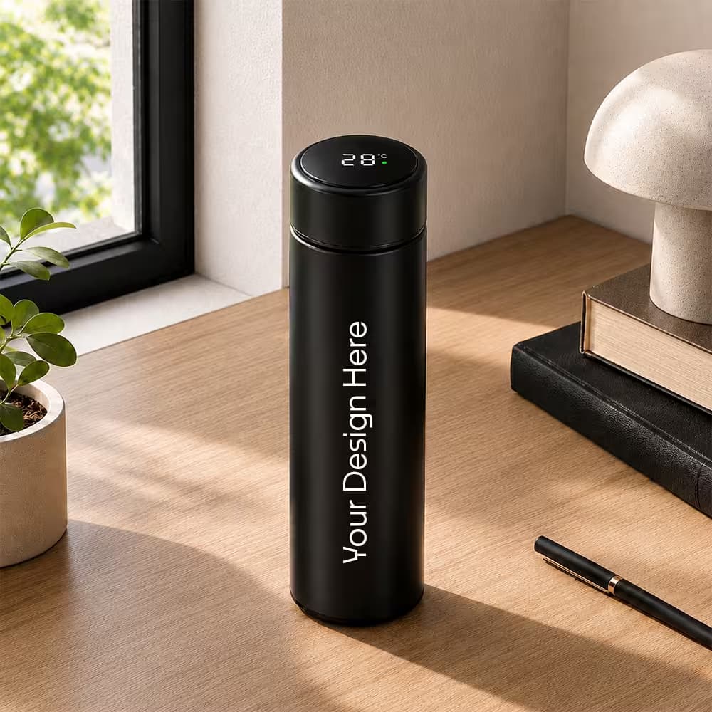 Black Temprature Bottle with LED Display